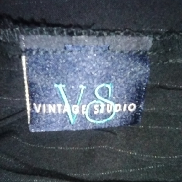 Vintage Studio Pinstripe Wide Leg Pants - Picture 4 of 6